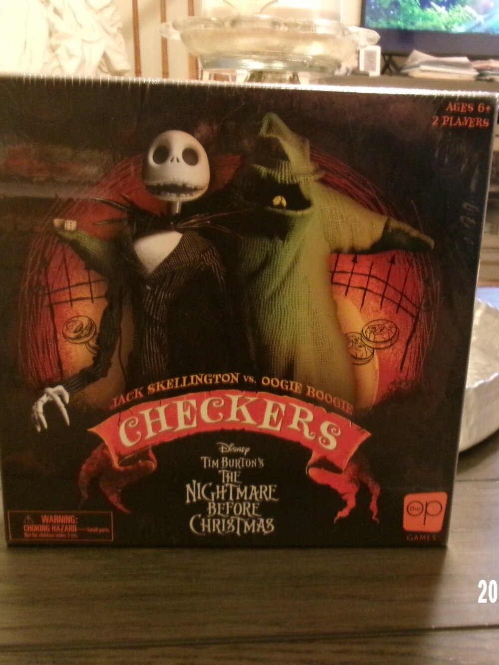 New Game CHECKERS Disney Tim Burton's The Nightmare Before Christmas Skellington